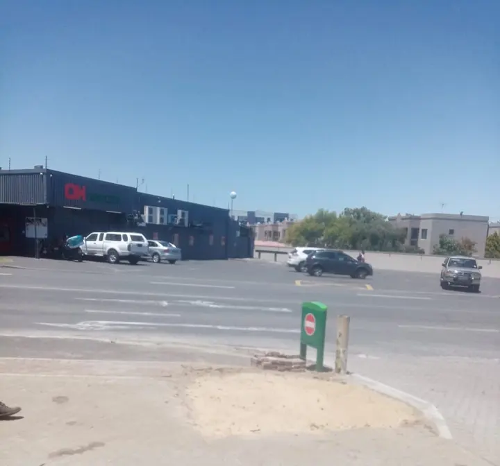 The same corner cleared after the palm was removed